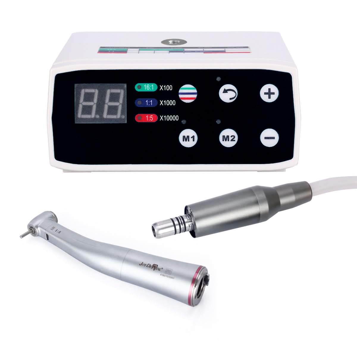 AZDENT Electric Brushless Micro Motor Dental Handpiece – 1:5 LED Fiber Optic Contra Angle