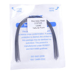 Orthodontic Archwire Stainless Steel Rectangular Natural 0.016-0.021 x 0.016-0.025 Upper/Lower 10pcs/Pack - pairaydental.com