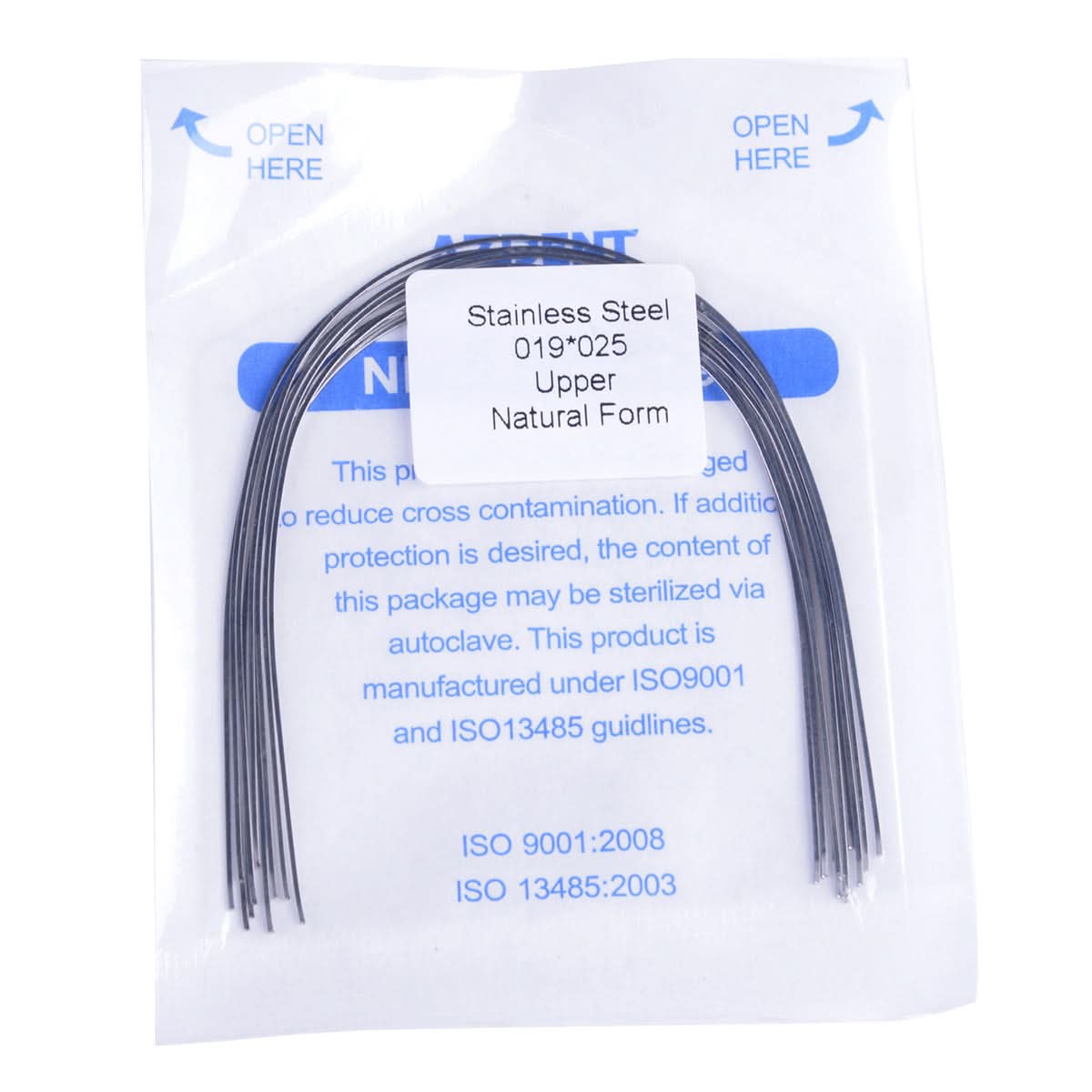 Orthodontic Archwire Stainless Steel Rectangular Natural 0.016-0.021 x 0.016-0.025 Upper/Lower 10pcs/Pack - pairaydental.com