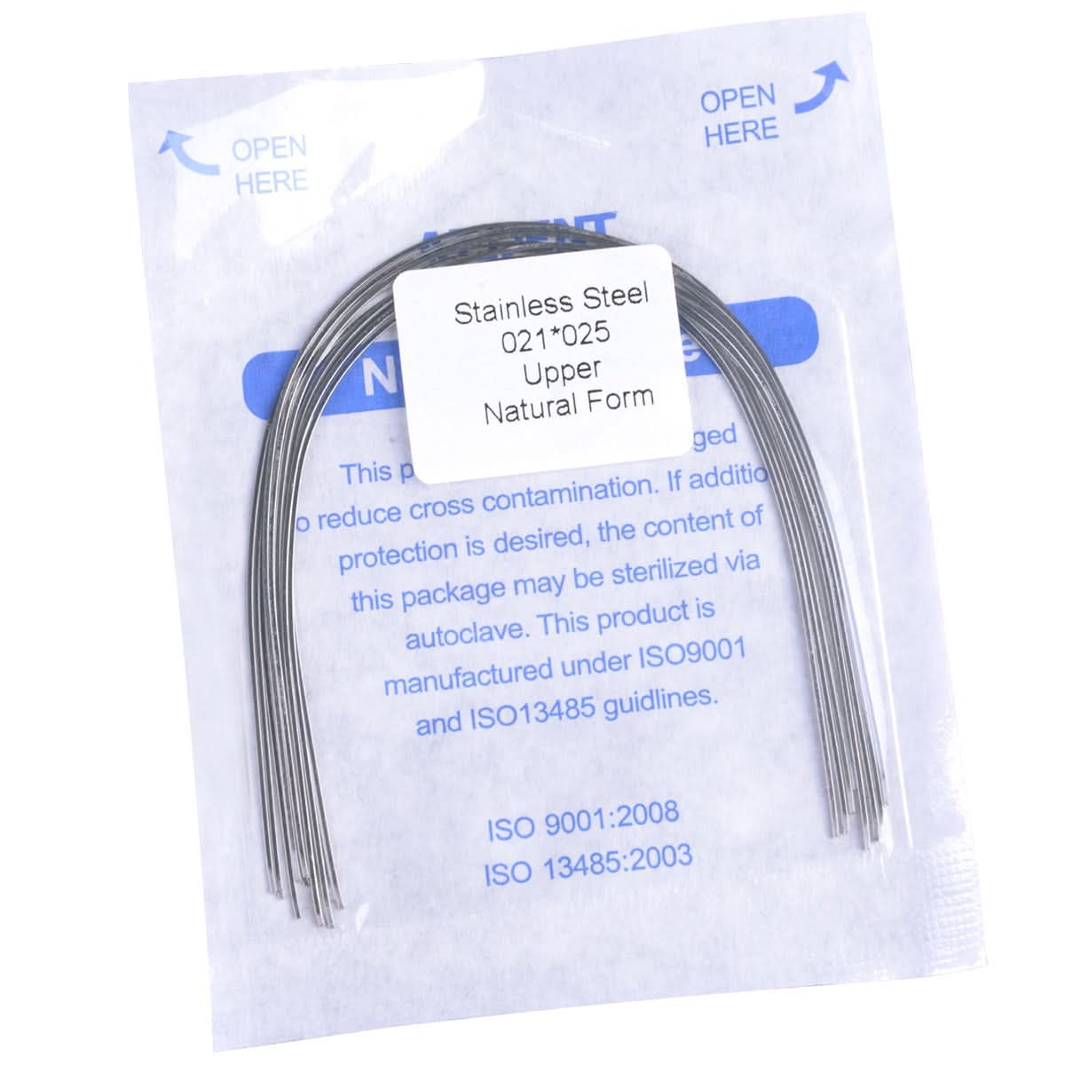 Orthodontic Archwire Stainless Steel Rectangular Natural 0.016-0.021 x 0.016-0.025 Upper/Lower 10pcs/Pack - pairaydental.com