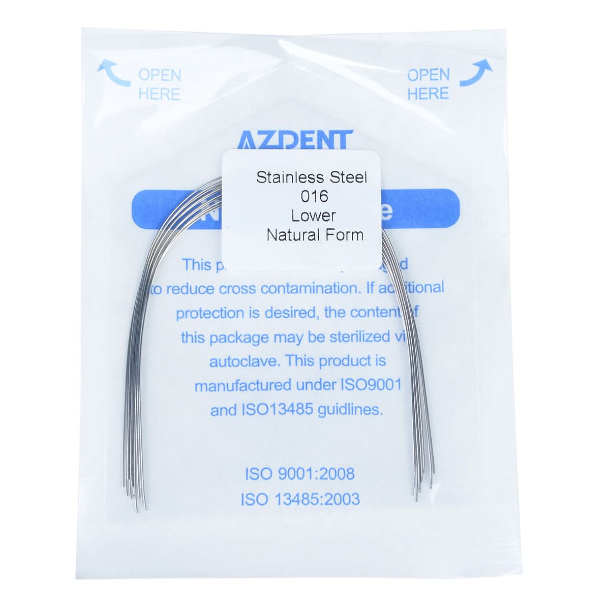Orthodontic Archwire Stainless Steel Round Natural 0.012-0.020 Upper/Lower 10pcs/Pack - pairaydental.com