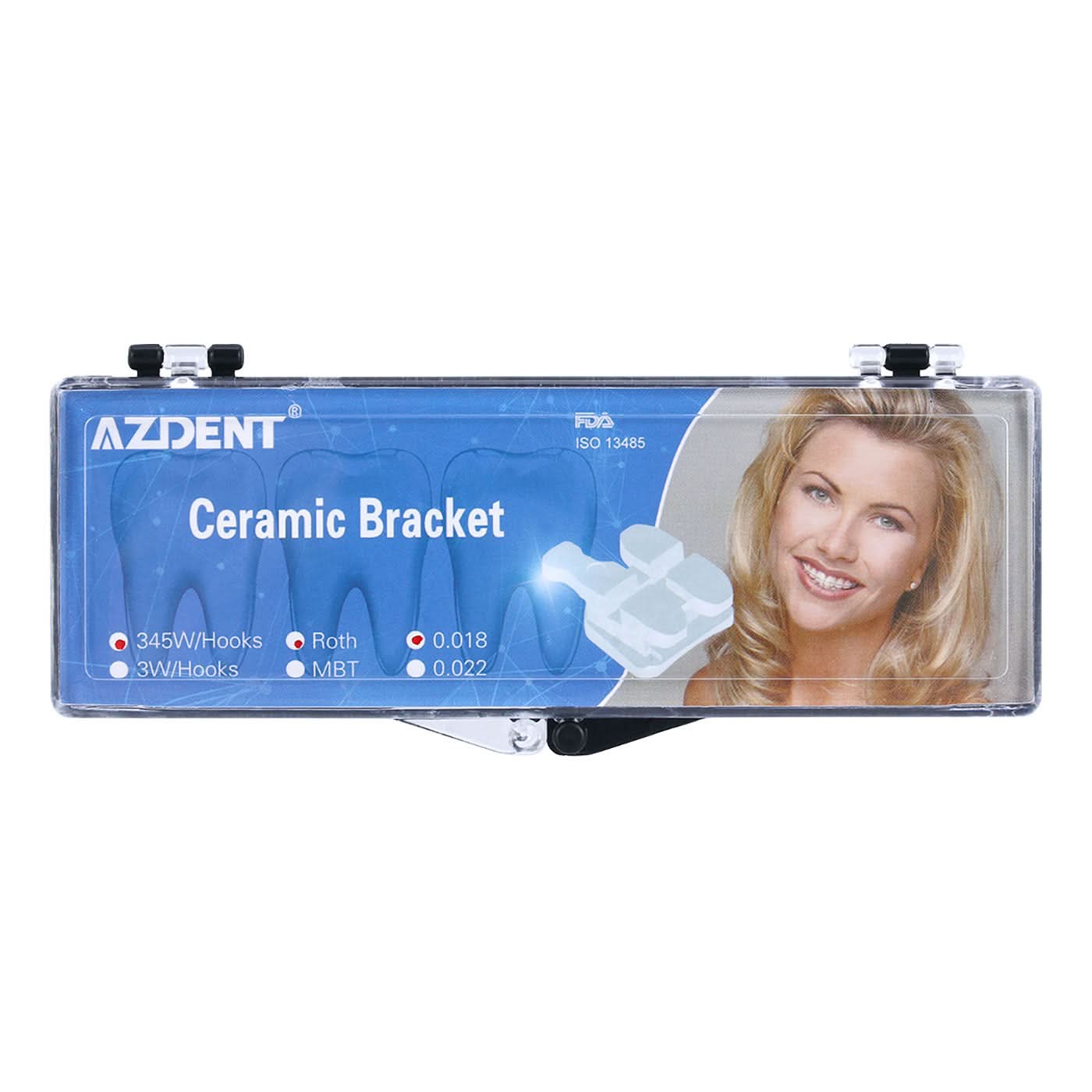 Orthodontic Ceramic Brackets Roth 0.018 Hooks 3-4-5 20pcs/Box - pairaydental.com