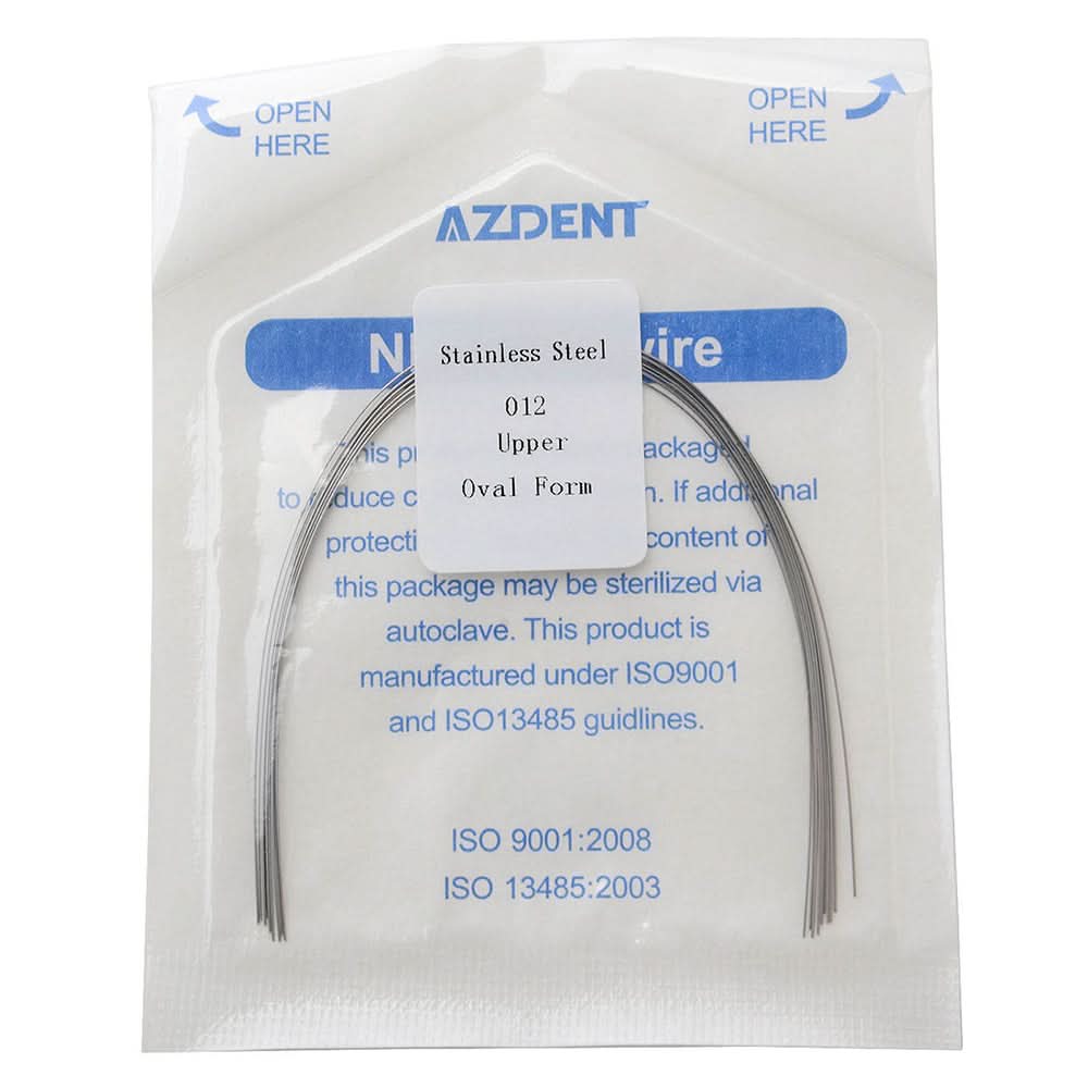 Orthodontic Archwire Stainless Steel Round Oval 0.012-0.020 Upper/Lower 10pcs/Pack - pairaydental.com