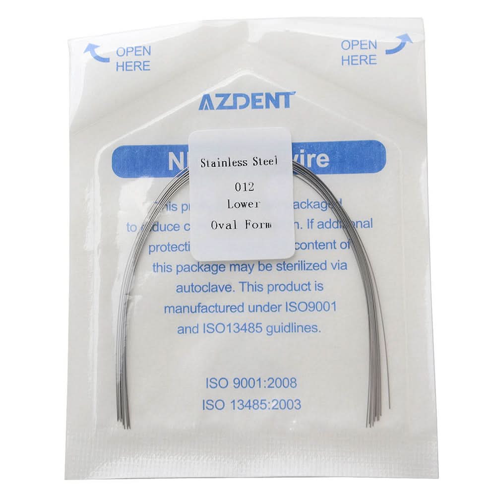 Orthodontic Archwire Stainless Steel Round Oval 0.012-0.020 Upper/Lower 10pcs/Pack - pairaydental.com