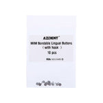 AZDENT Dental Bondable Lingual Buttons with Hook Round Base, 10pcs/Bag - pairaydental.com