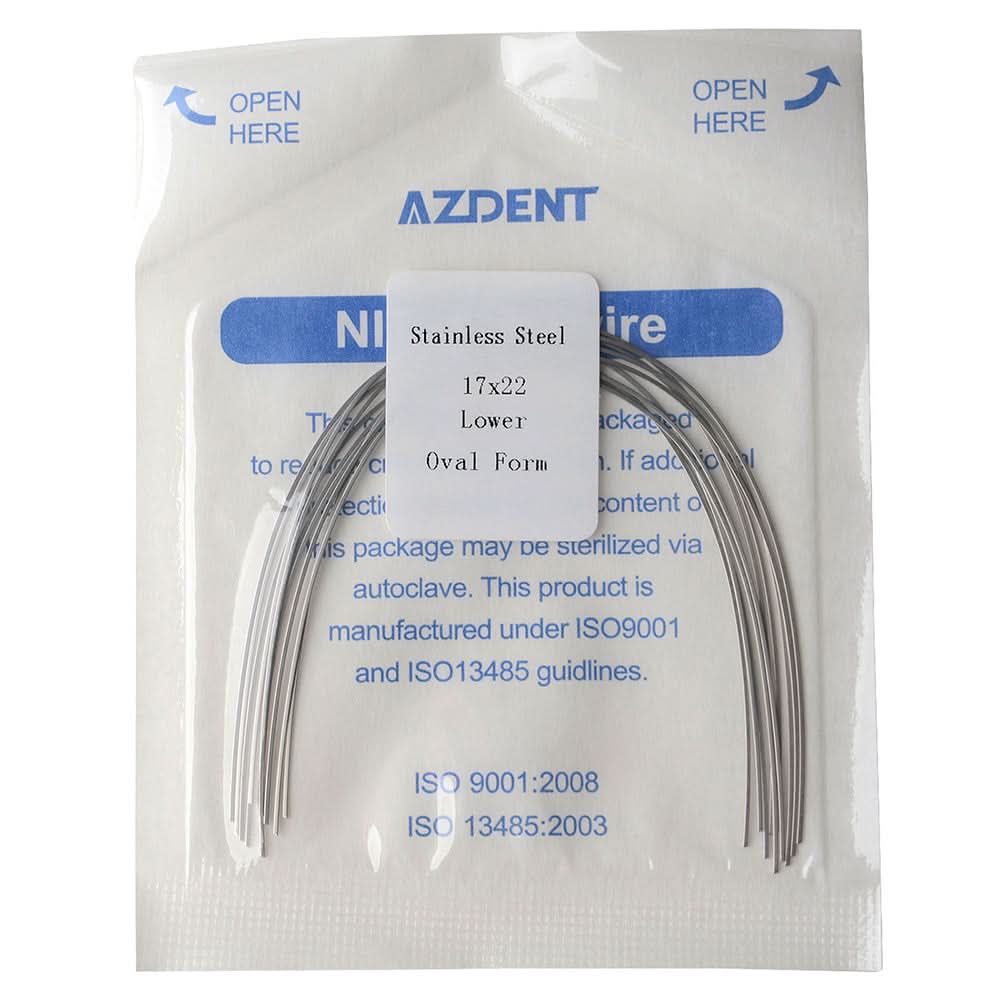 Orthodontic Archwire Stainless Steel Rectangular Oval 0.016-0.019 x 0.016-0.025 Upper/Lower 10pcs/Pack - pairaydental.com