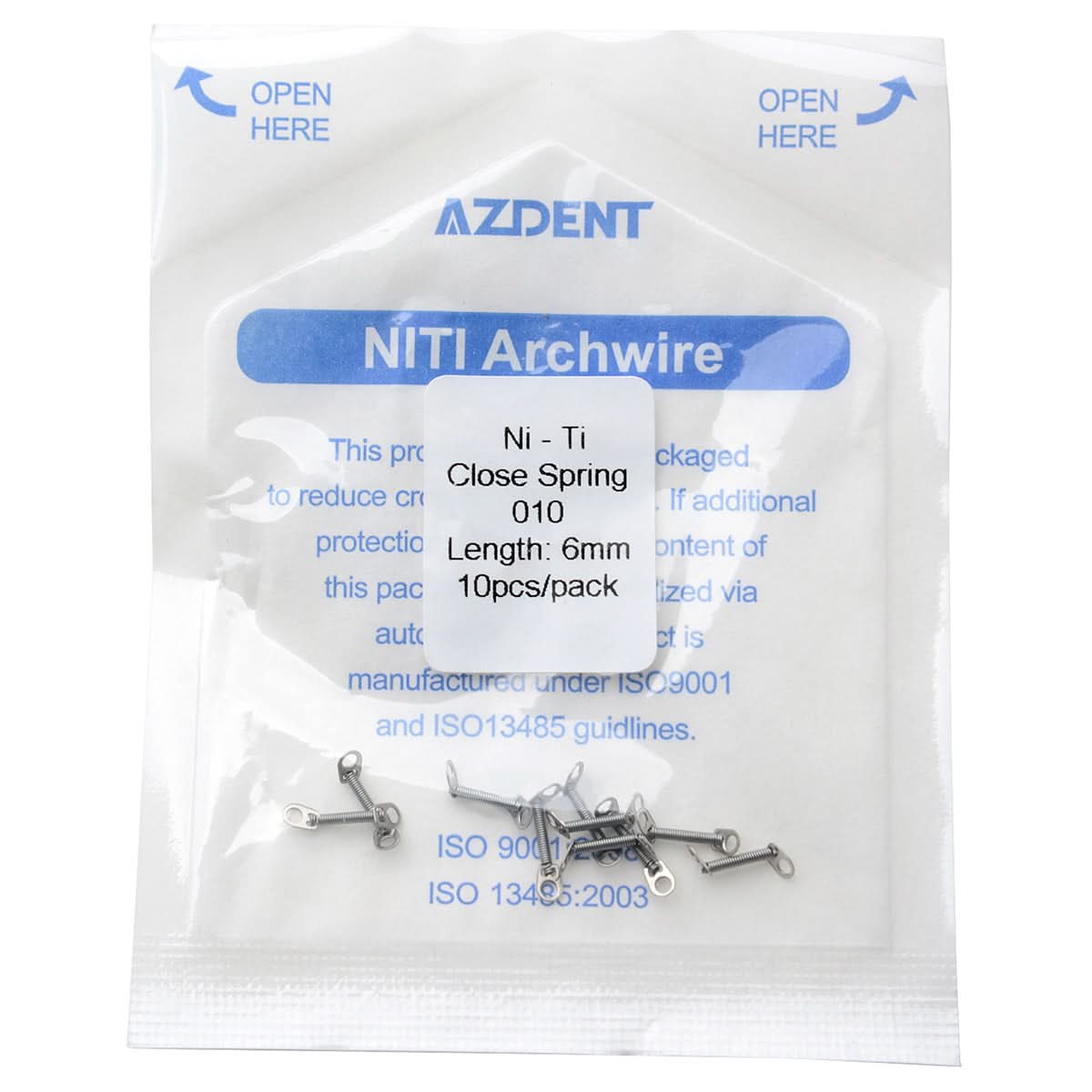 Orthodontic 0.010 6mm Closed Coil Spring 10pcs/Pack - pairaydental.com