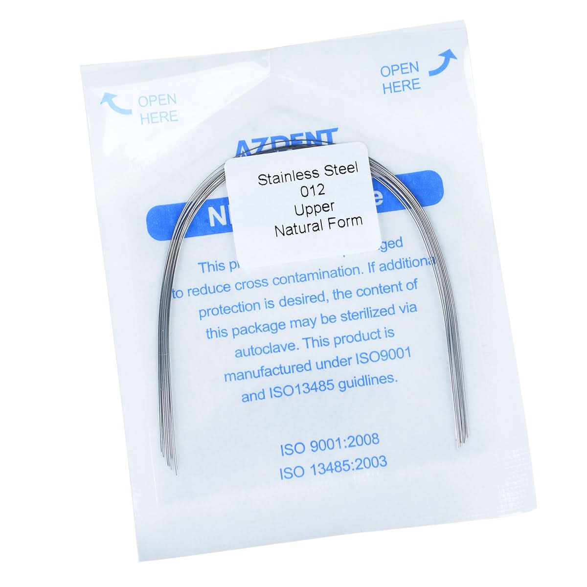 Orthodontic Archwire Stainless Steel Round Natural 0.012-0.020 Upper/Lower 10pcs/Pack - pairaydental.com