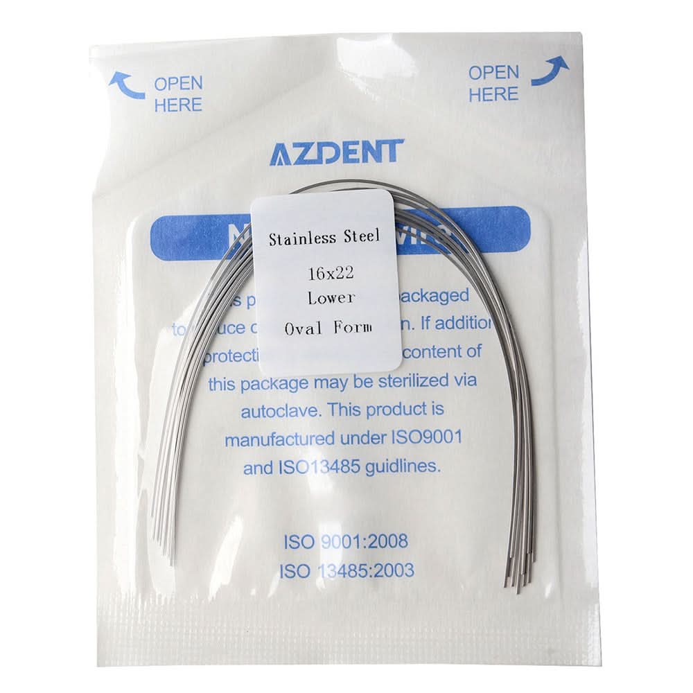 Orthodontic Archwire Stainless Steel Rectangular Oval 0.016-0.019 x 0.016-0.025 Upper/Lower 10pcs/Pack - pairaydental.com