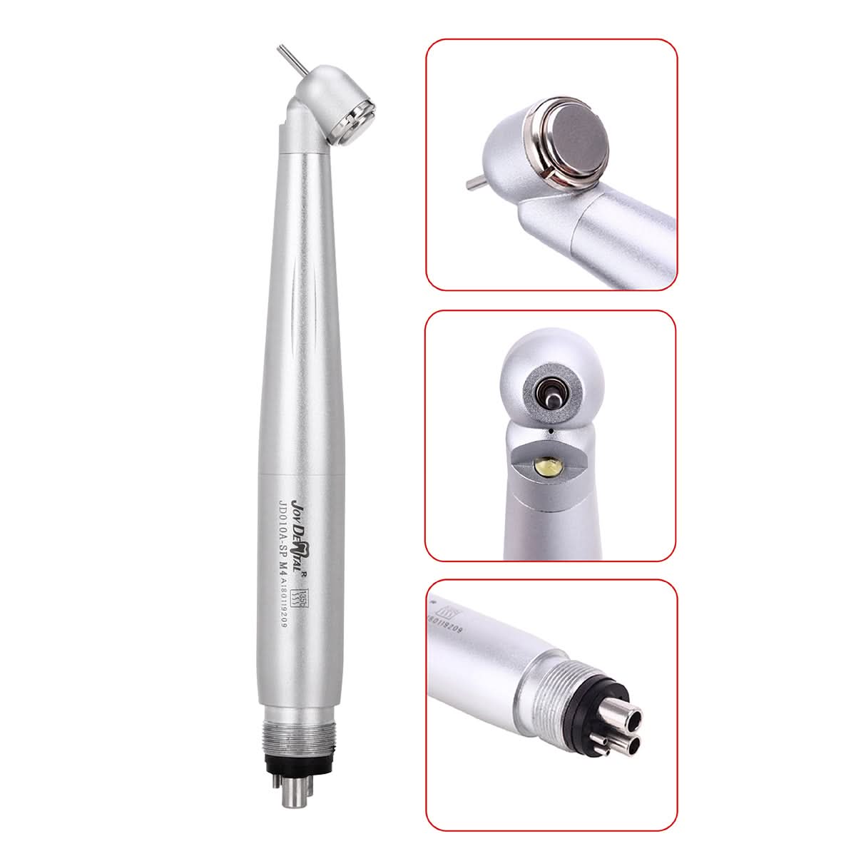 2/4 Hole LED High Speed Handpiece 45 Degree Standard Head Push Button E-Generator - pairaydental.com