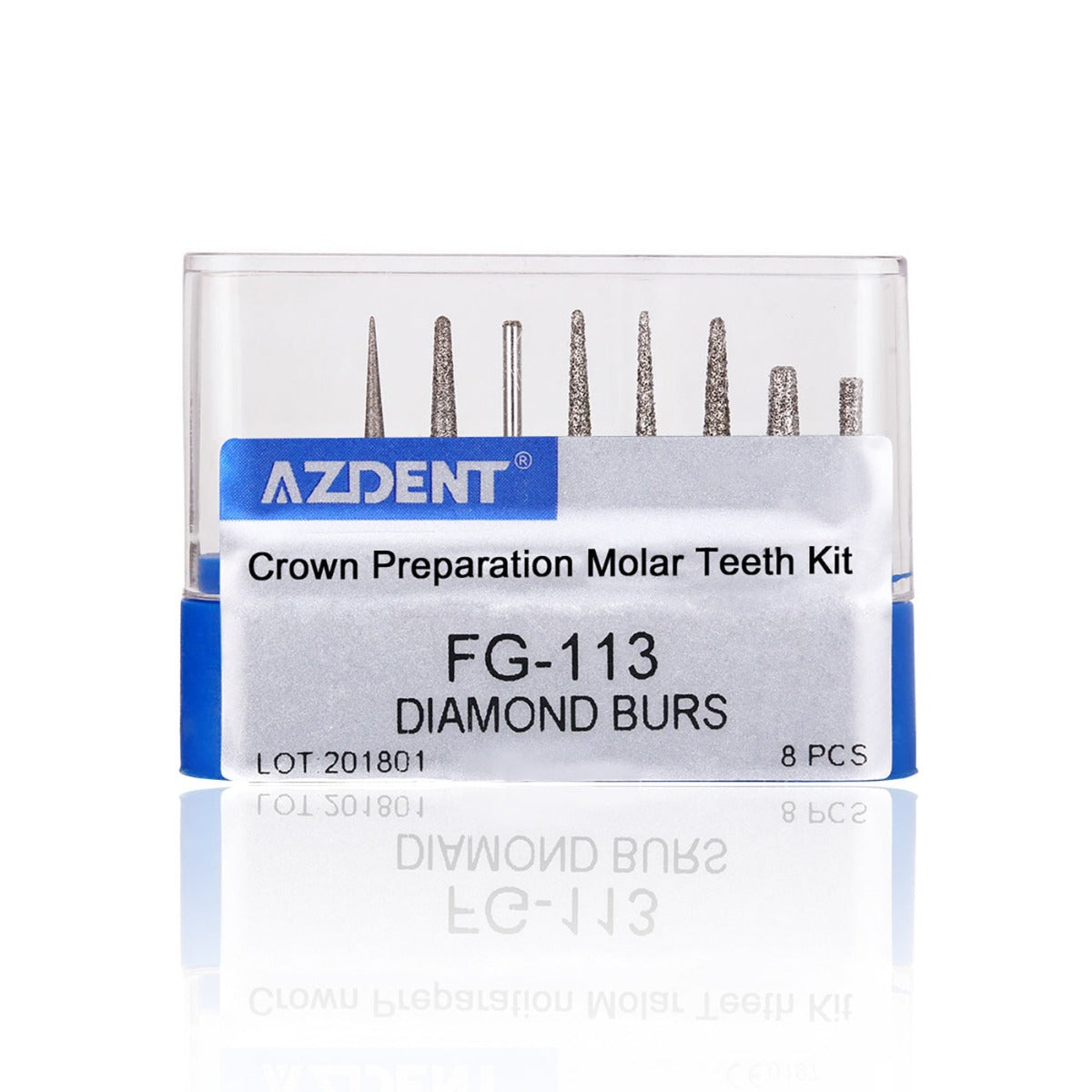 Dental Diamond Bur FG-113 Crown Preparation Molar Teeth Kit 8pcs/Kit - pairaydental.com