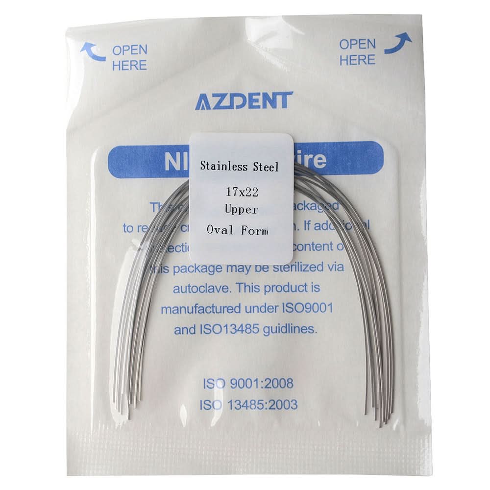 Orthodontic Archwire Stainless Steel Rectangular Oval 0.016-0.019 x 0.016-0.025 Upper/Lower 10pcs/Pack - pairaydental.com