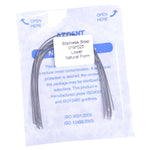 Orthodontic Archwire Stainless Steel Rectangular Natural 0.016-0.021 x 0.016-0.025 Upper/Lower 10pcs/Pack - pairaydental.com