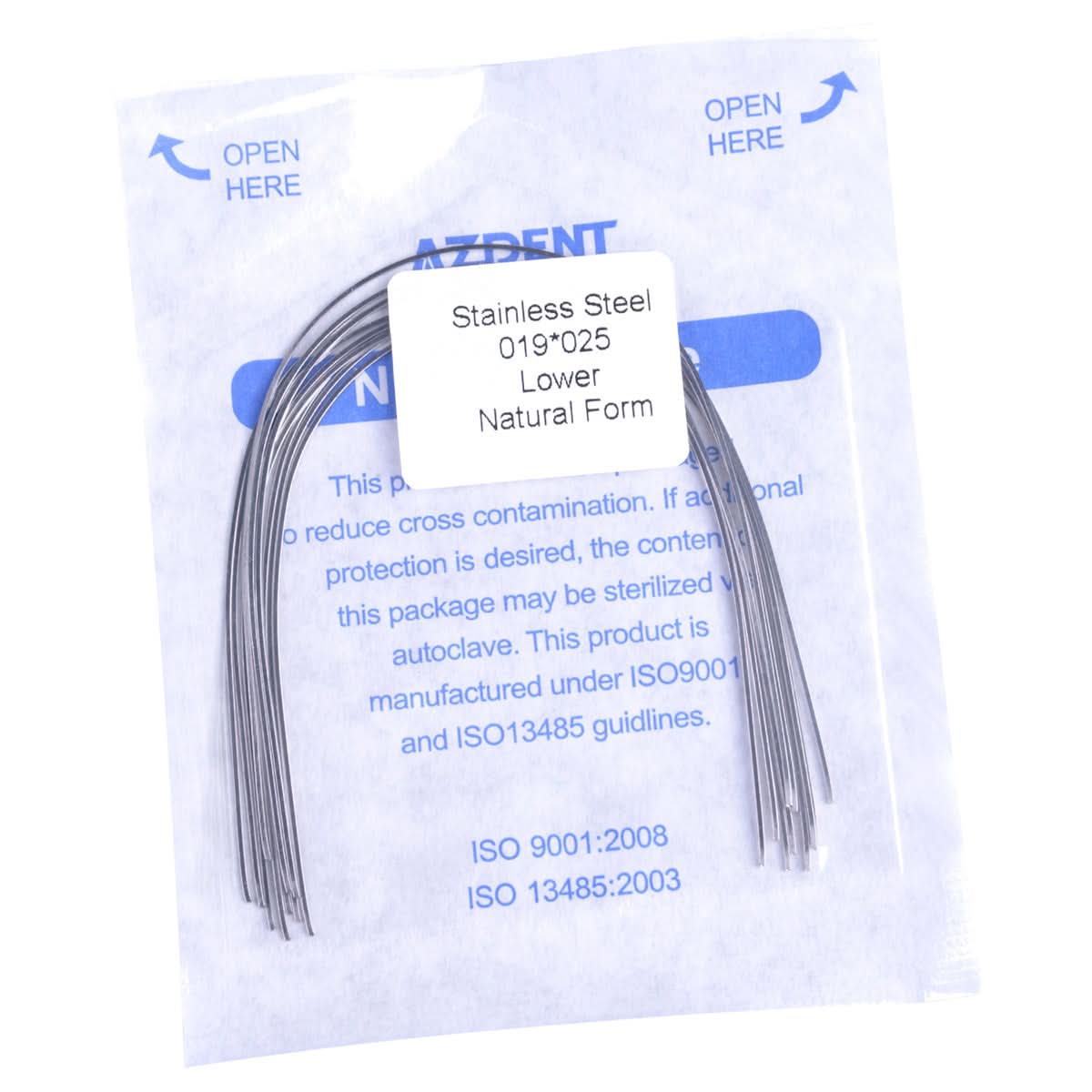 Orthodontic Archwire Stainless Steel Rectangular Natural 0.016-0.021 x 0.016-0.025 Upper/Lower 10pcs/Pack - pairaydental.com
