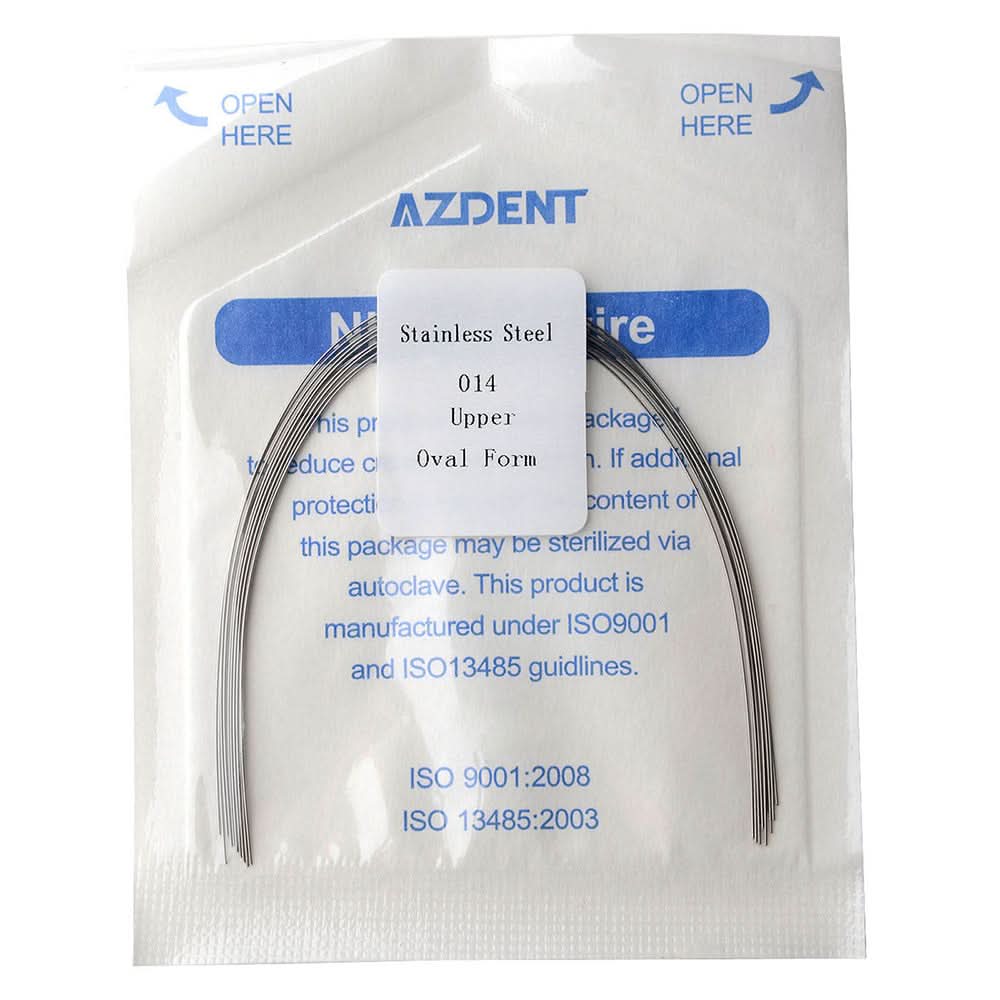 Orthodontic Archwire Stainless Steel Round Oval 0.012-0.020 Upper/Lower 10pcs/Pack - pairaydental.com