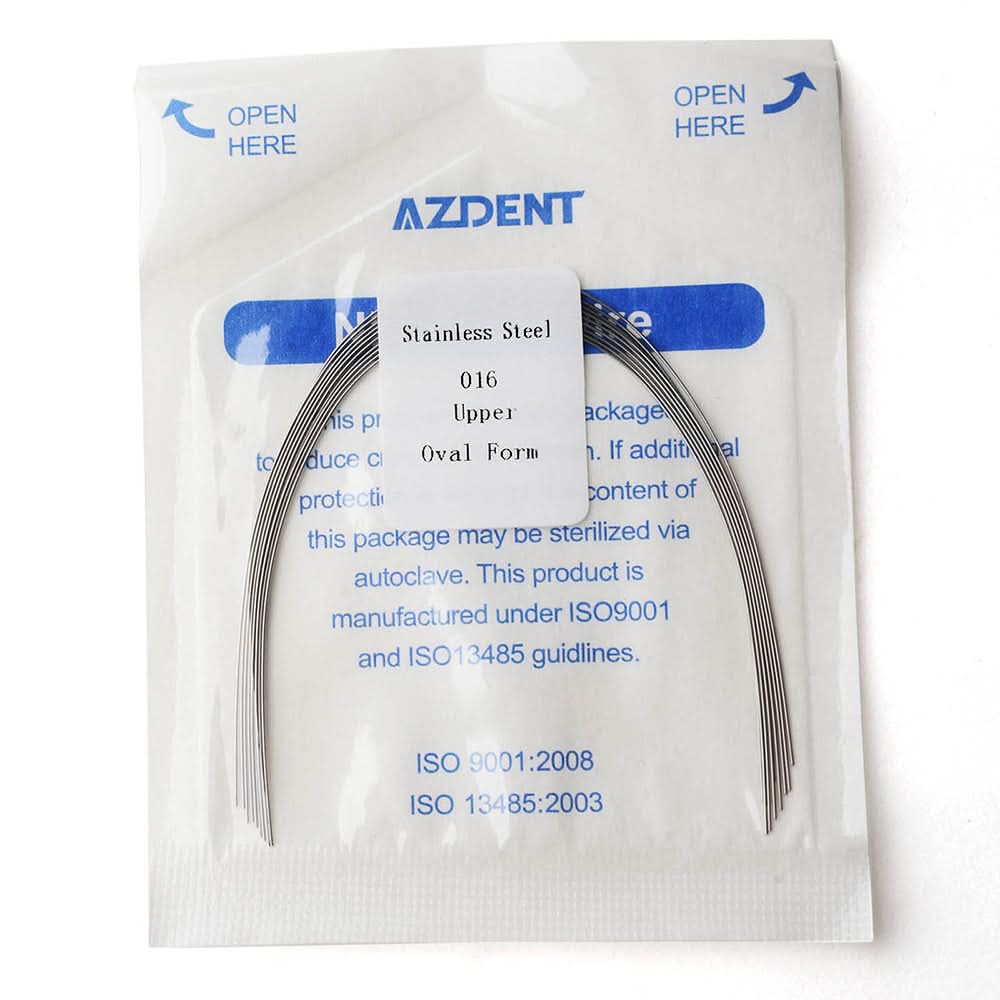 Orthodontic Archwire Stainless Steel Round Oval 0.012-0.020 Upper/Lower 10pcs/Pack - pairaydental.com