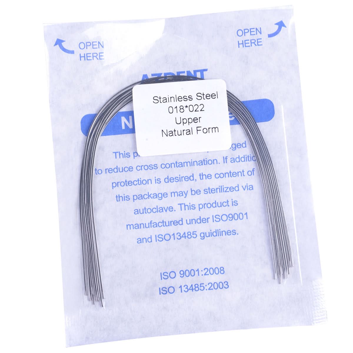 Orthodontic Archwire Stainless Steel Rectangular Natural 0.016-0.021 x 0.016-0.025 Upper/Lower 10pcs/Pack - pairaydental.com