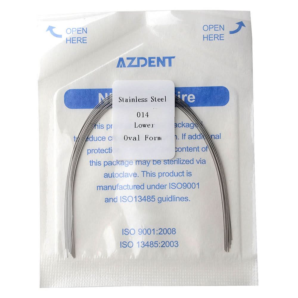 Orthodontic Archwire Stainless Steel Round Oval 0.012-0.020 Upper/Lower 10pcs/Pack - pairaydental.com