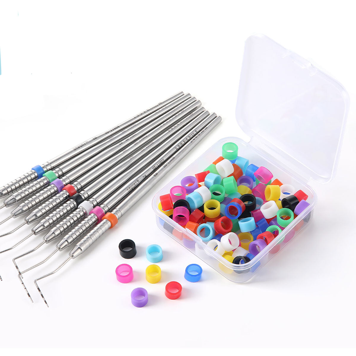 Universal Silicone Dental Instruments Color Code Rings 10 Colors Autoclavable - PAIRAYDENTAL.COM