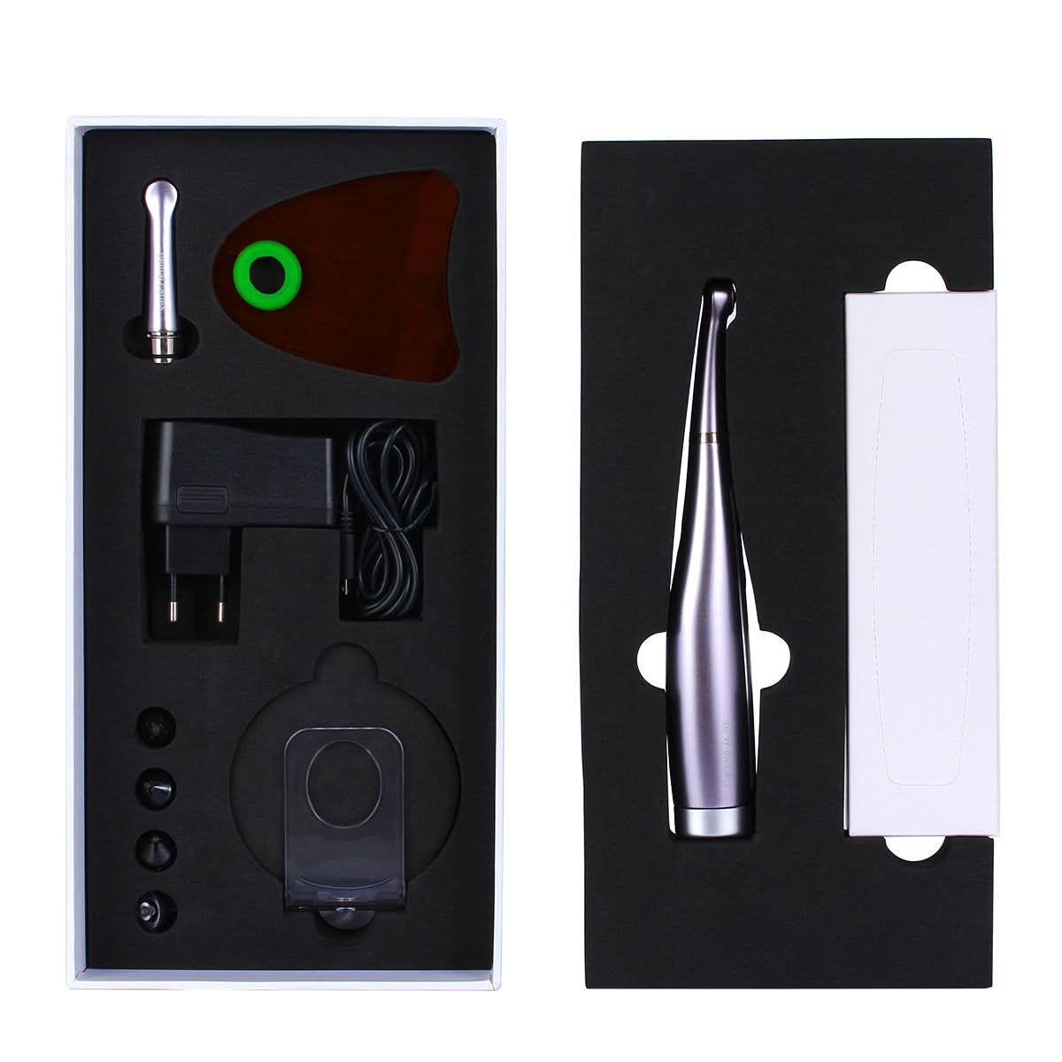 VAFU LED Curing Light Cordless OLED Screen 1 Second DeepCure Wide Specturm Metal Body With Caries Detector Light Meter 3200mW/Cm² - pairaydental.com