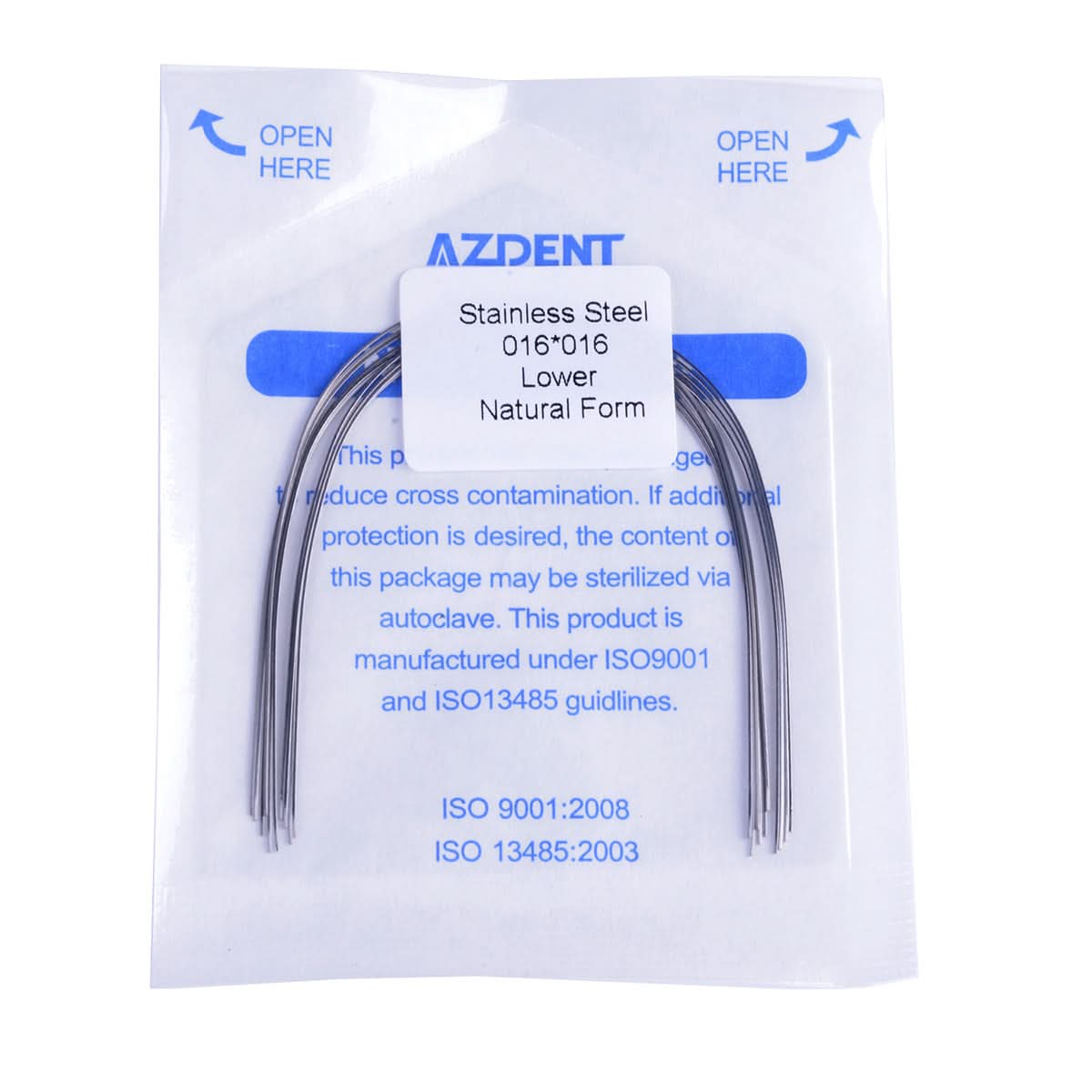Orthodontic Archwire Stainless Steel Rectangular Natural 0.016-0.021 x 0.016-0.025 Upper/Lower 10pcs/Pack - pairaydental.com