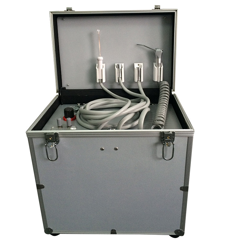 Dental Portable Turbine Mobile Delivery Unit Three Way Syringe Suction System 4 Hole - pairaydental.com