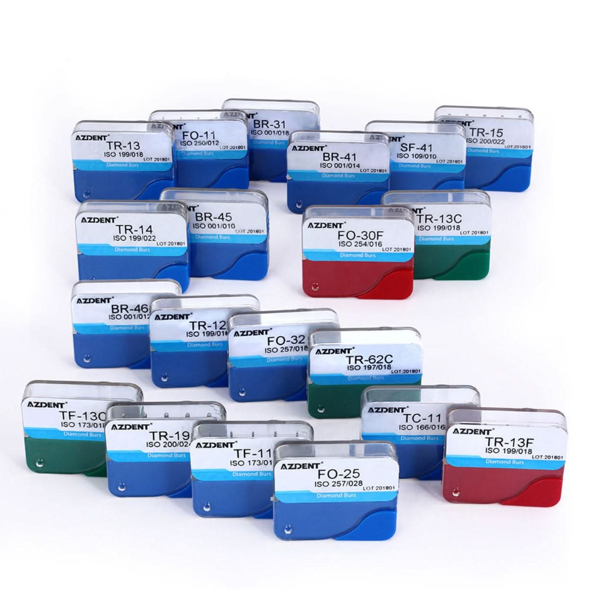 Dental Diamond Burs FG 1.6MM 20 Assorted Types 100pcs/Kit - pairaydental.com