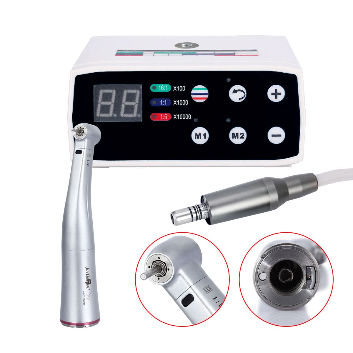Dental LED Brushless Micro Motor+1:5 LED Increasing Contra Angle Handpiece - pairaydental.com