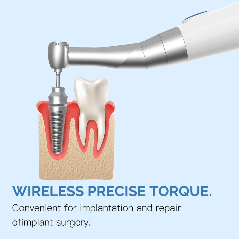 Dental Electric Wireless Universal Implant Driver Kit with Torque Wrench 16pcs Drivers 10-50Ncm 360° Rotating - pairaydental.com