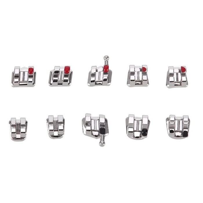 Orthodontic Standard Metal Brackets Roth/MBT/Edgewise 0.018/0.022 Hooks 3/3-4-5 20pcs/Box - pairaydental.com