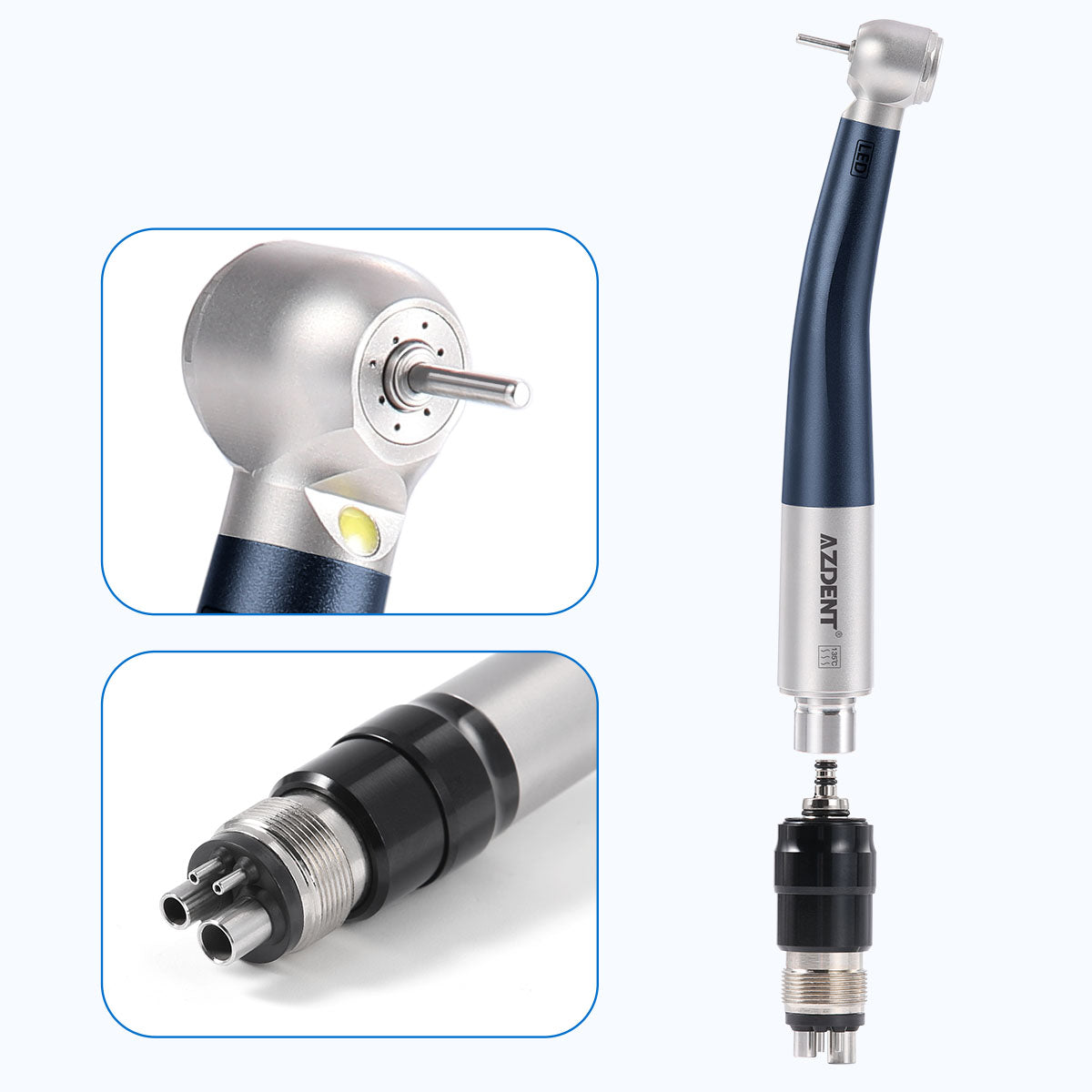 LED High Speed Handpiece E-generator with 4 Hole Quick Coupler - pairaydental.com