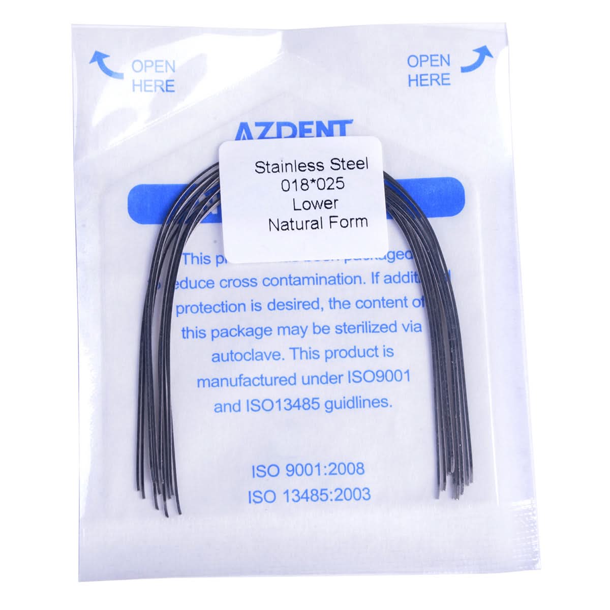 Orthodontic Archwire Stainless Steel Rectangular Natural 0.016-0.021 x 0.016-0.025 Upper/Lower 10pcs/Pack - pairaydental.com