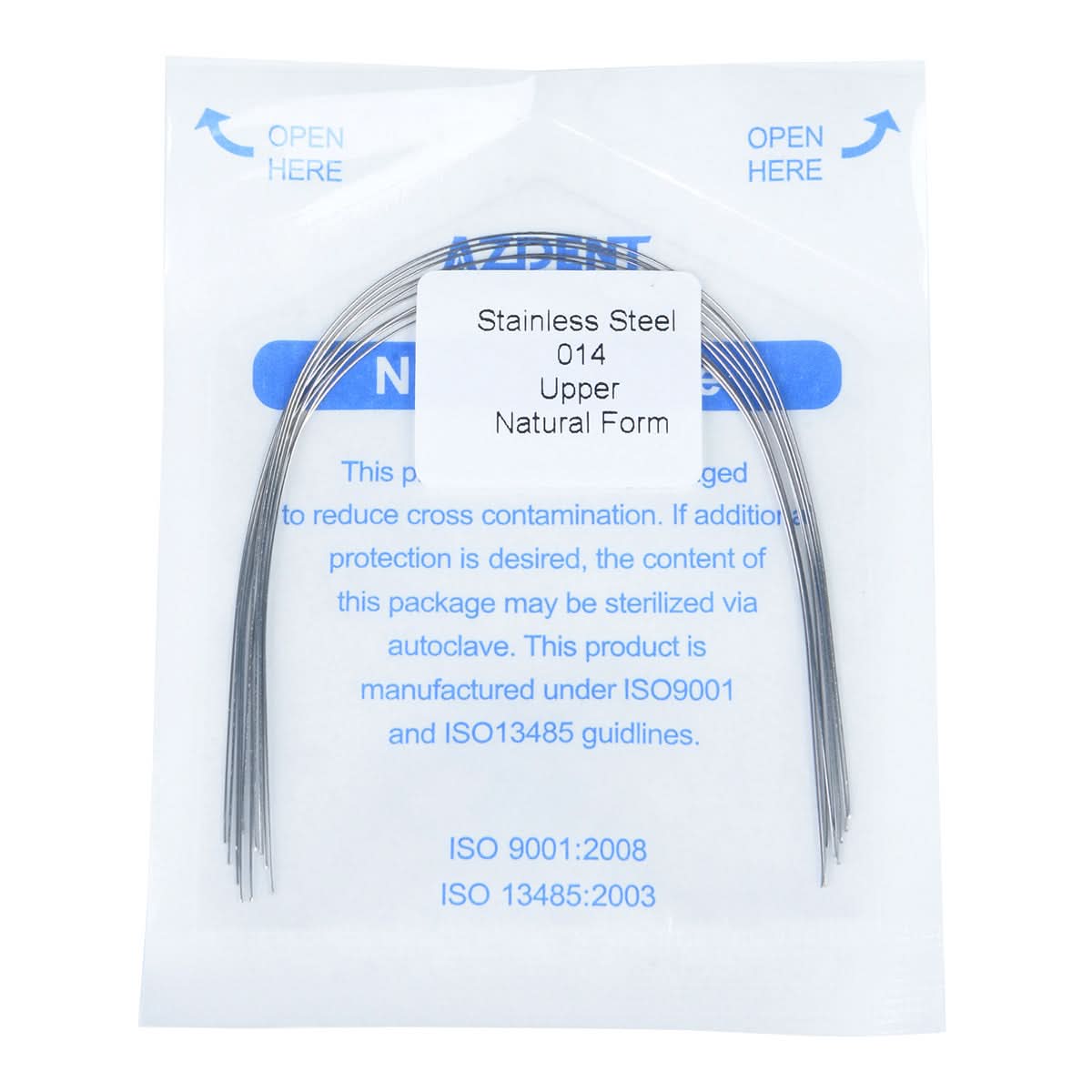 Orthodontic Archwire Stainless Steel Round Natural 0.012-0.020 Upper/Lower 10pcs/Pack - pairaydental.com