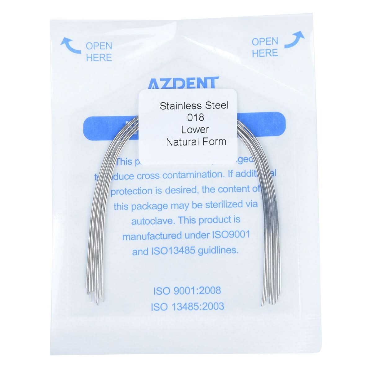 Orthodontic Archwire Stainless Steel Round Natural 0.012-0.020 Upper/Lower 10pcs/Pack - pairaydental.com