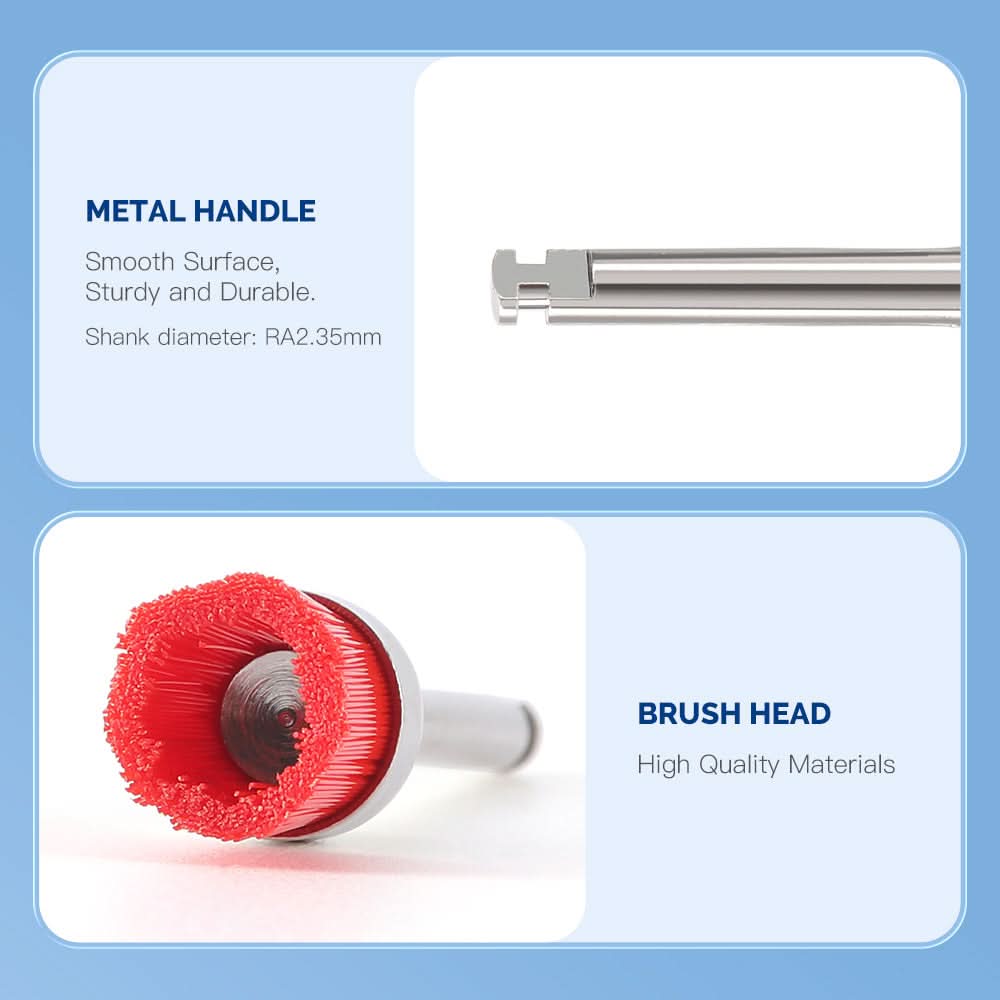 Dental Colorful Polishing Brush Cup Kits Nylon/Bristle/Silicone 100pcs/Box - pairaydental.com