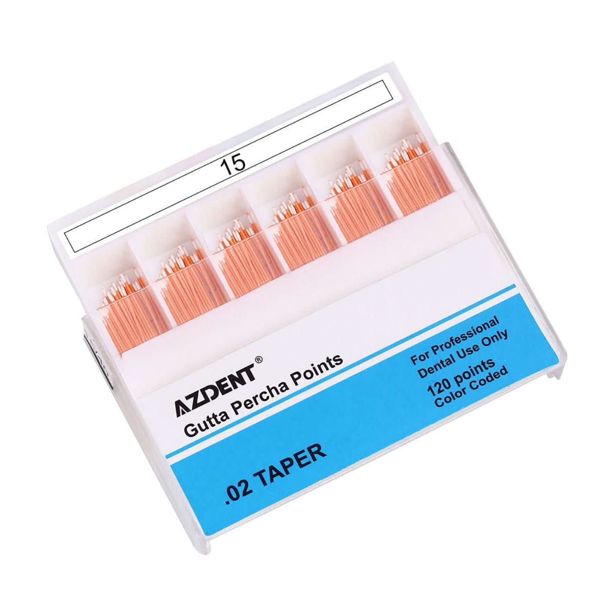 Gutta Percha Points 0.02 Taper 15-40# Color Coded 7 Models 120pcs/Pk - pairaydental.com