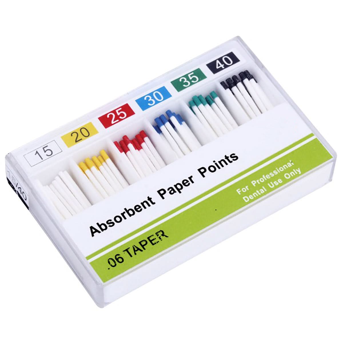 Point Paper Color Absorbent Paper Points 0.06 Taper Assorted 15-40# 100pcs/Pack ...