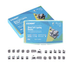 Orthodontic Metal Self Ligating Mini Bracket Roth/MBT 0.022 345 Hooks with 4 Buccal Tube 24pcs/Kit - pairaydental.com 