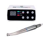 LED Brushless E Type Electric Micro Motor + 1:1 LED Fiber Optic Push Contra Angle Handpiece - pairaydental.com