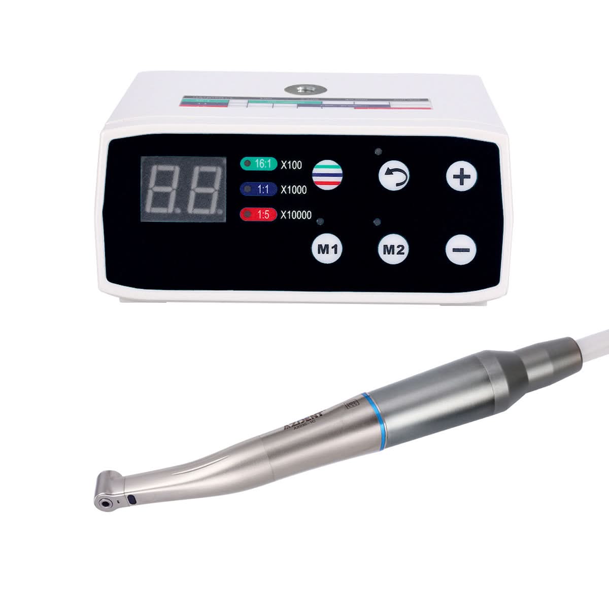 LED Brushless E Type Electric Micro Motor + 1:1 LED Fiber Optic Push Contra Angle Handpiece - pairaydental.com