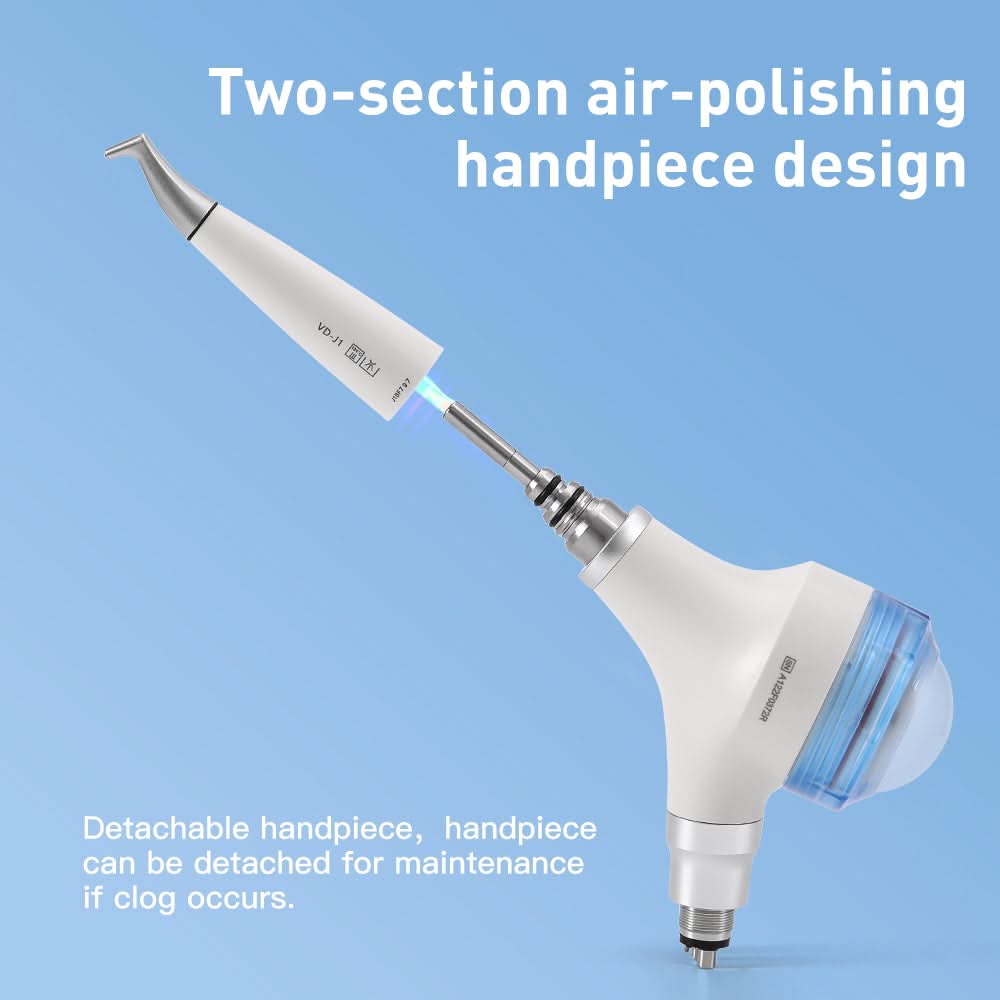 4 Holes Dental Air Polisher Prophy Teeth Whitening A1 Detachable 360° Rotating Handpiece - pairaydental.com