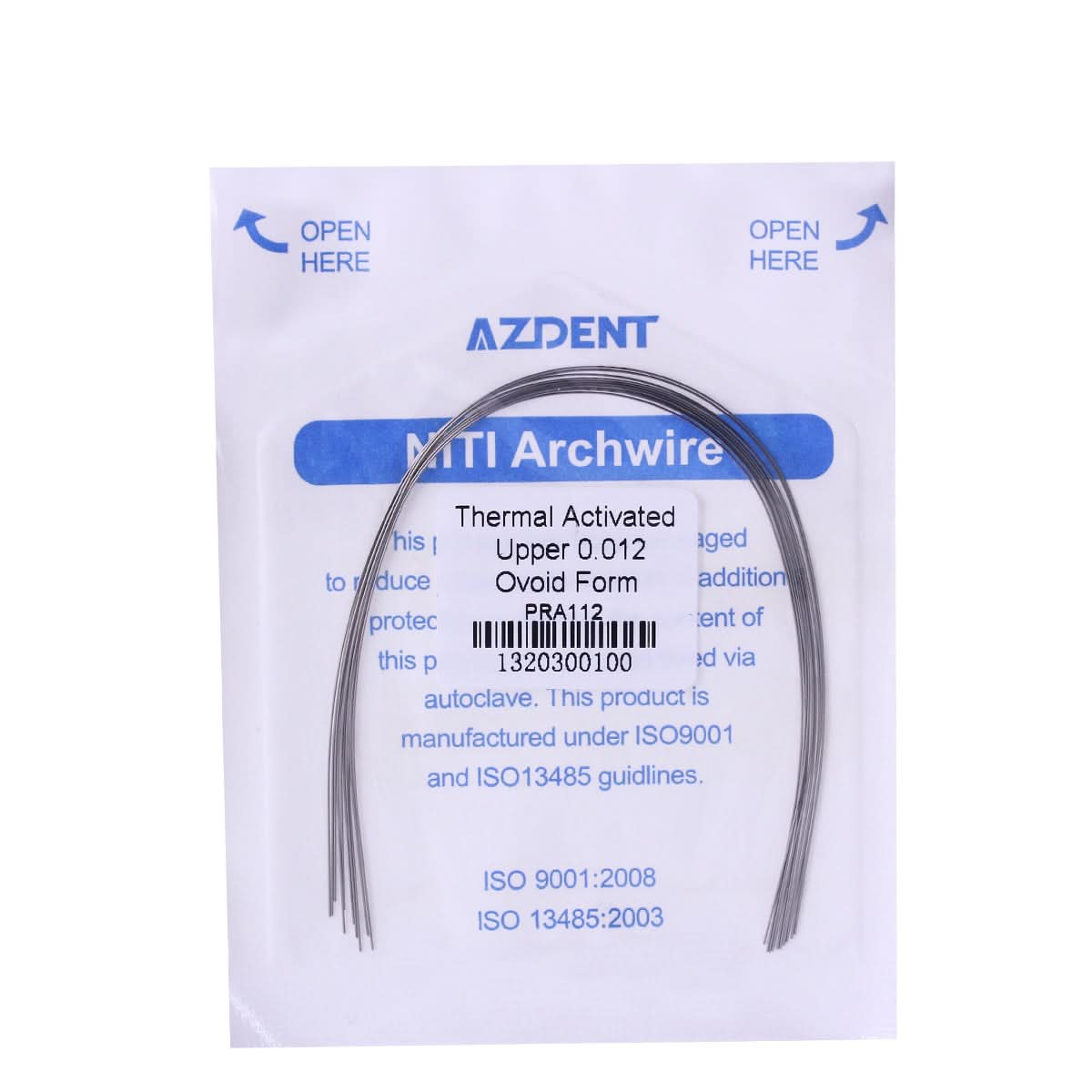 Archwire NiTi Thermal Active Ovoid Round 0.012-0.020 Upper/Lower 10pcs/Pack - pairaydental.com