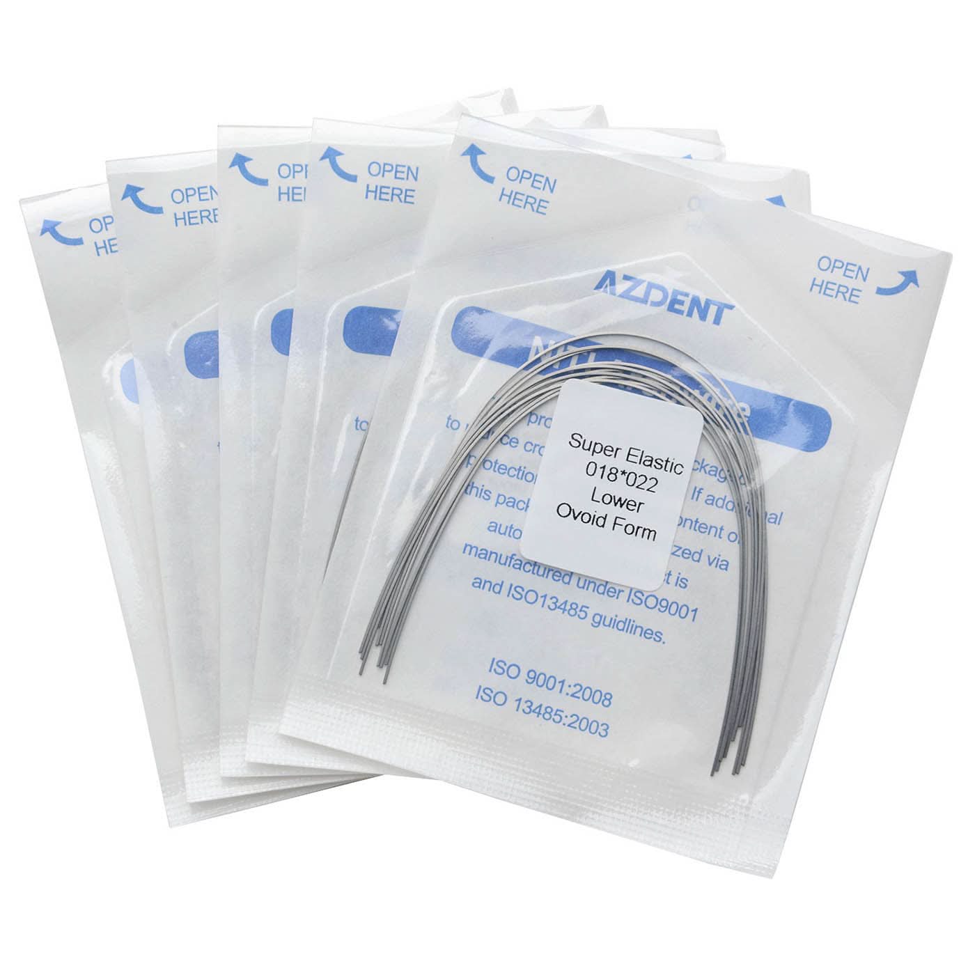Dental Orthodontic Archwires Niti Super Elastic Ovoid Rectangular Full Size 10pcs/Pack - pairaydental.com