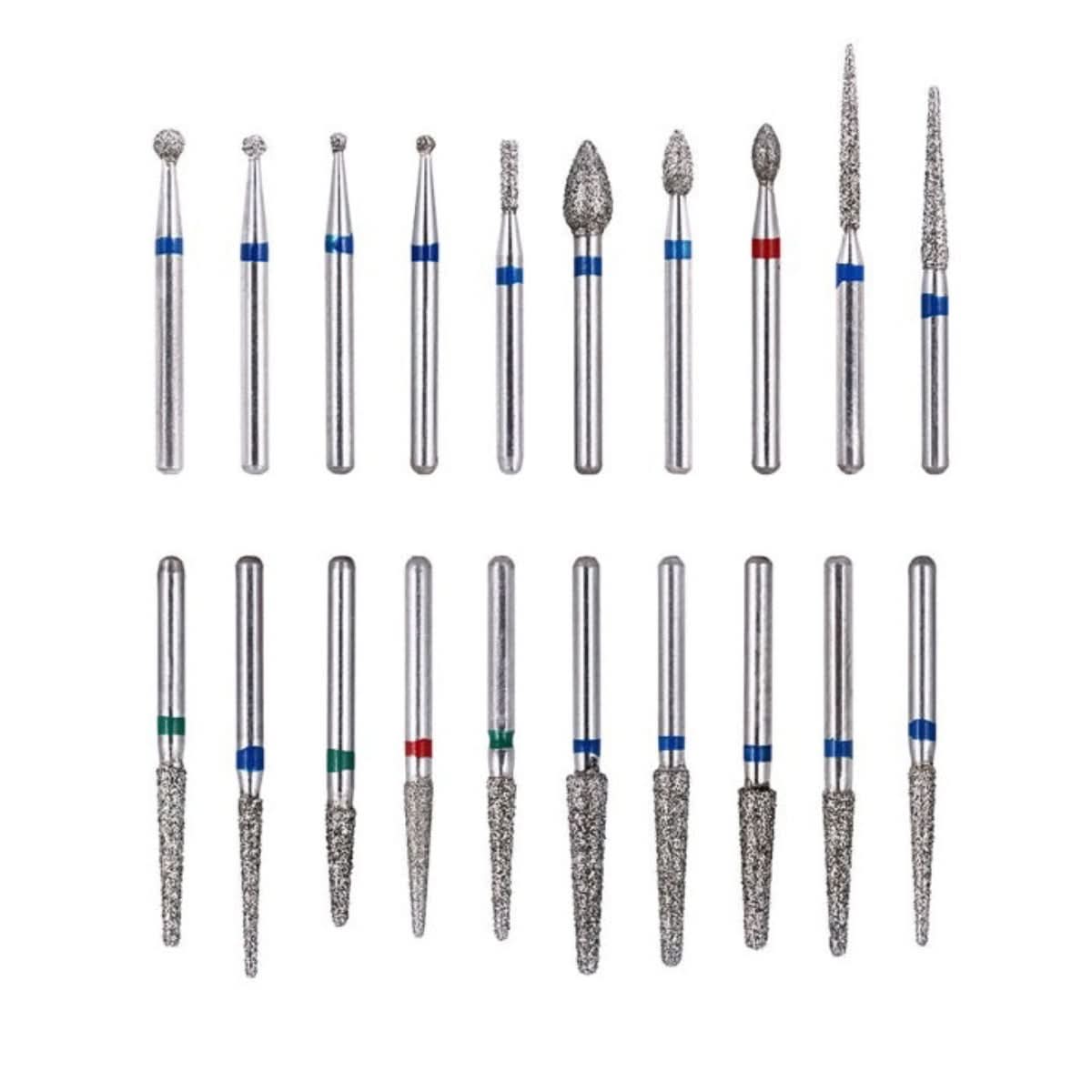 Dental Diamond Burs FG 1.6MM 20 Assorted Types 100pcs/Kit - pairaydental.com