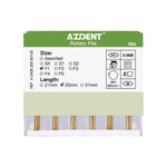 Endo NiTi Rotary Files Heat Activated 25mm F1 6pcs/Pk - pairaydental.com