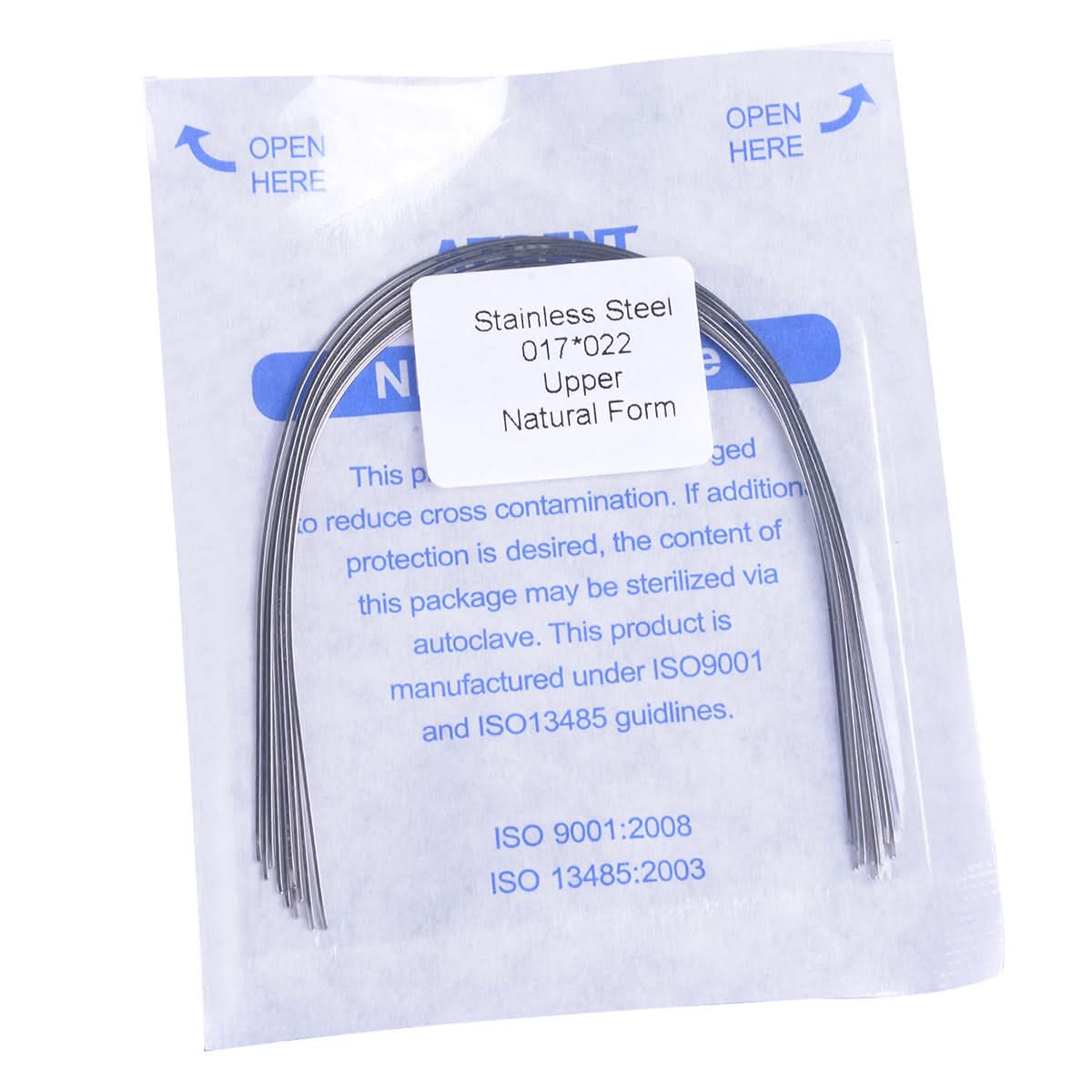 Orthodontic Archwire Stainless Steel Rectangular Natural 0.016-0.021 x 0.016-0.025 Upper/Lower 10pcs/Pack - pairaydental.com
