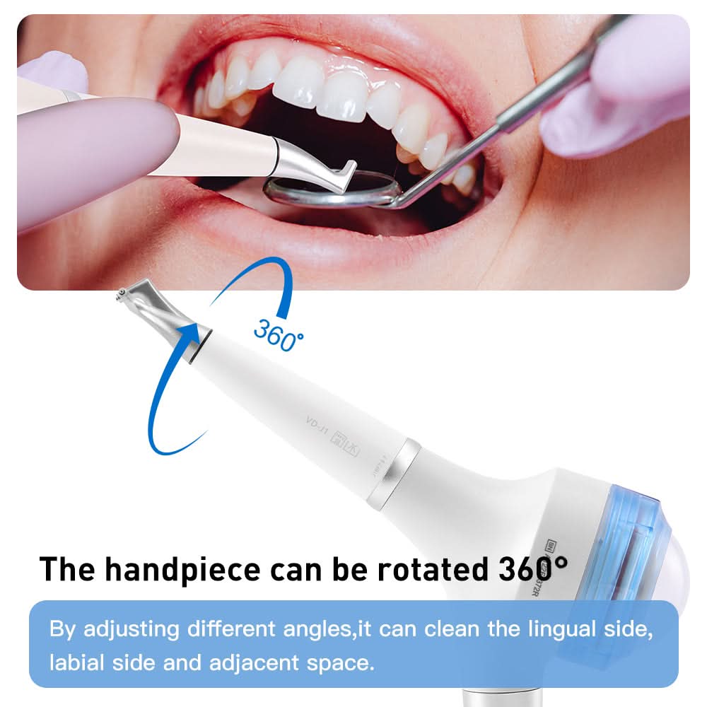 4 Holes Dental Air Polisher Prophy Teeth Whitening A1 Detachable 360° Rotating Handpiece - pairaydental.com