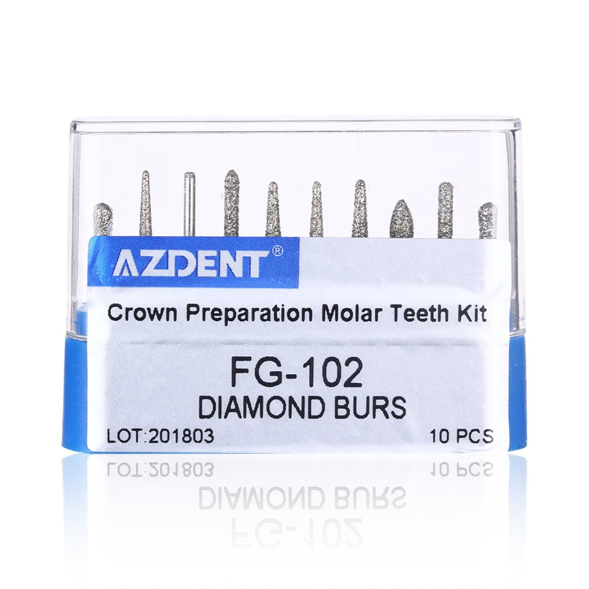 Dental Diamond Bur FG-102 Crown Preparation Molar Teeth Kit 10pcs/Kit - pairaydental.com