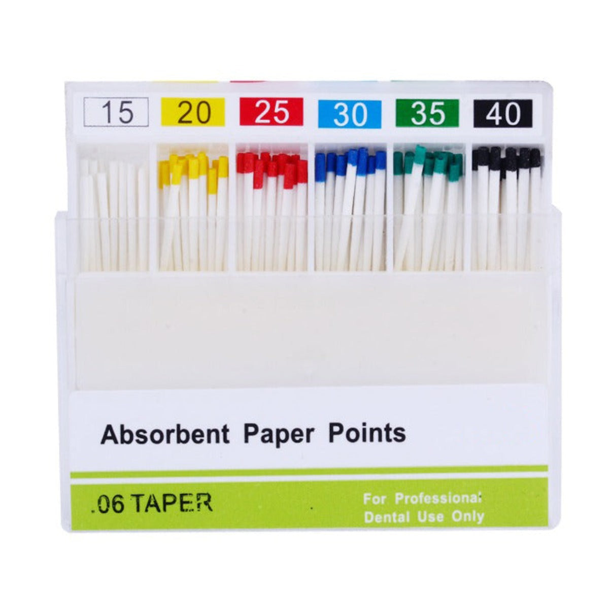 Absorbent Paper Points 0.06 Taper Assorted 15-40# 100pcs/Pack - pairaydental.com