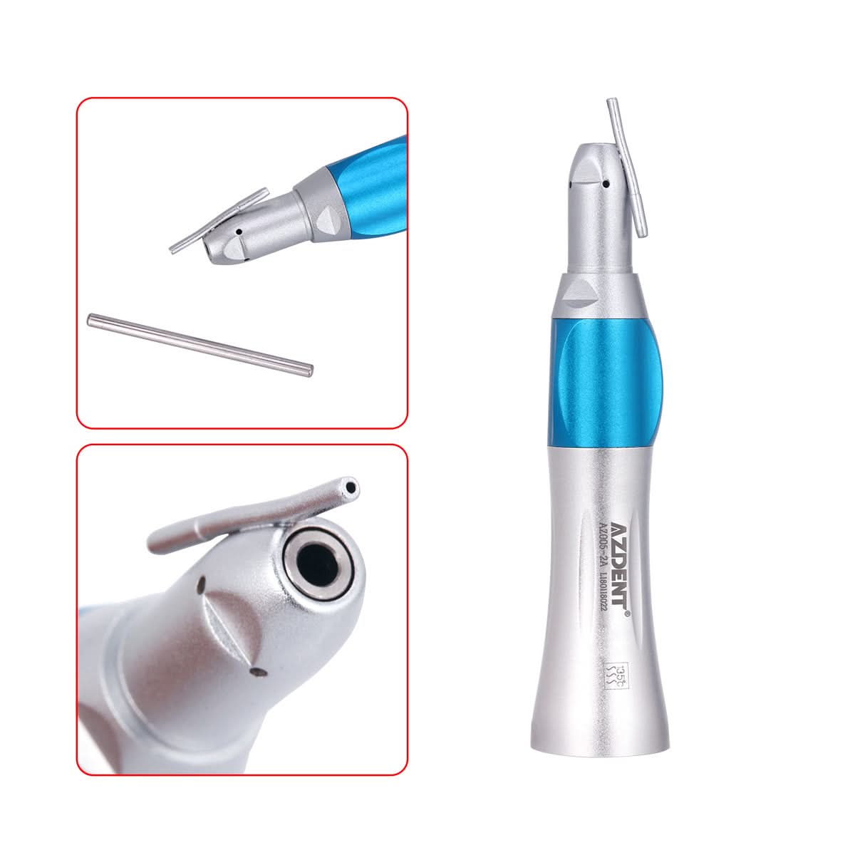 Dental 1:1 Straight Low Speed Handpiece Nose Cone with External Pipe - pairaydental.com